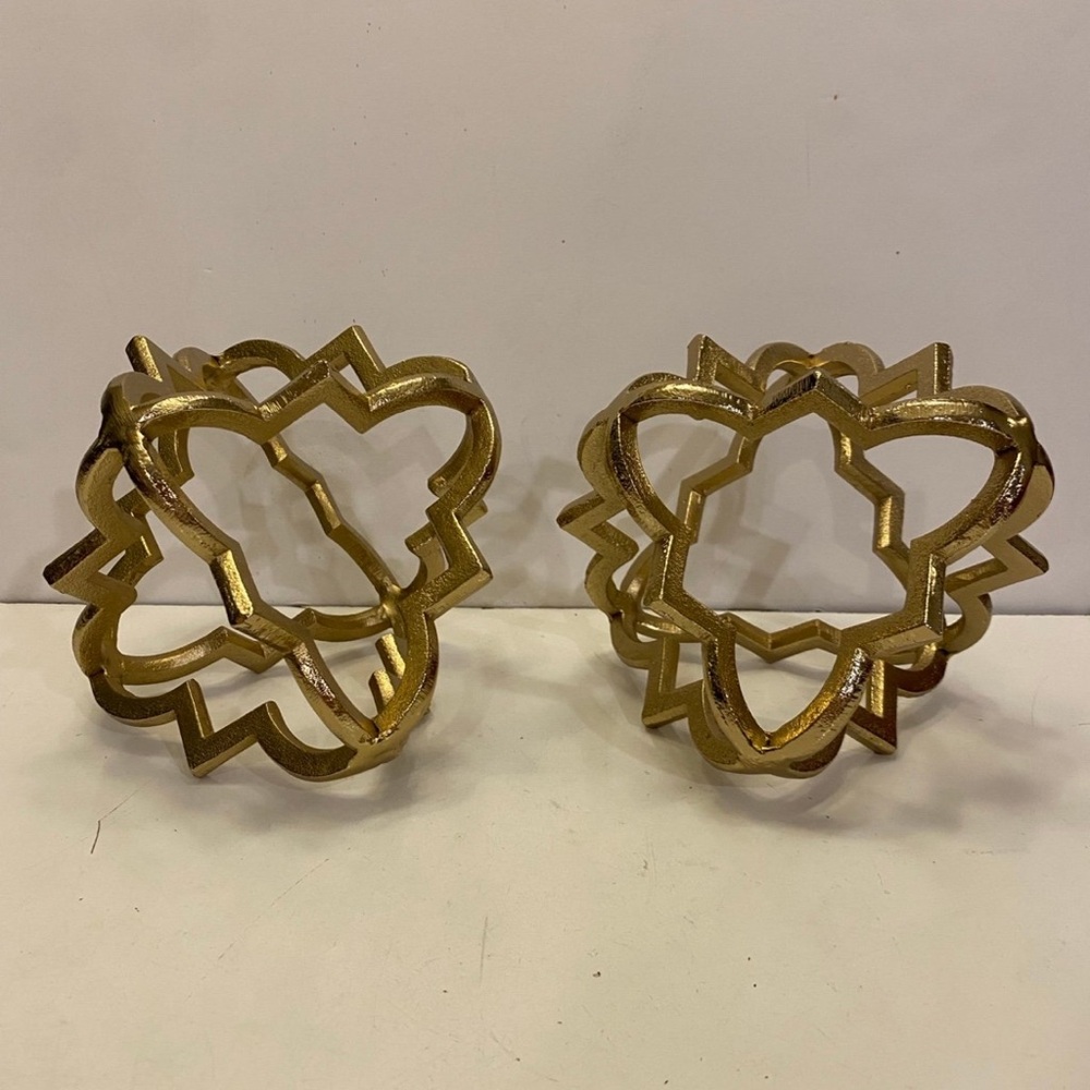 Two Talence Metallic Showpiece gold color